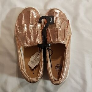 Wonder Nation Rose Gold girls shoes size 2